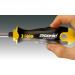 Screwdriver with ergonic handle design which is the only handle adjusting to the individual hand!